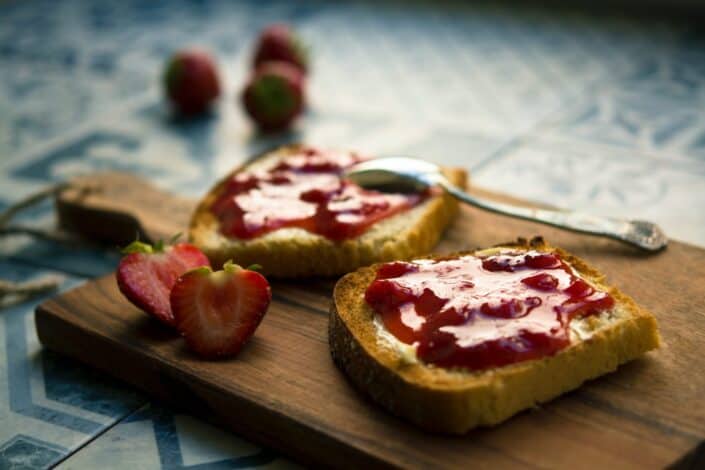 strawberry jelly toast 
