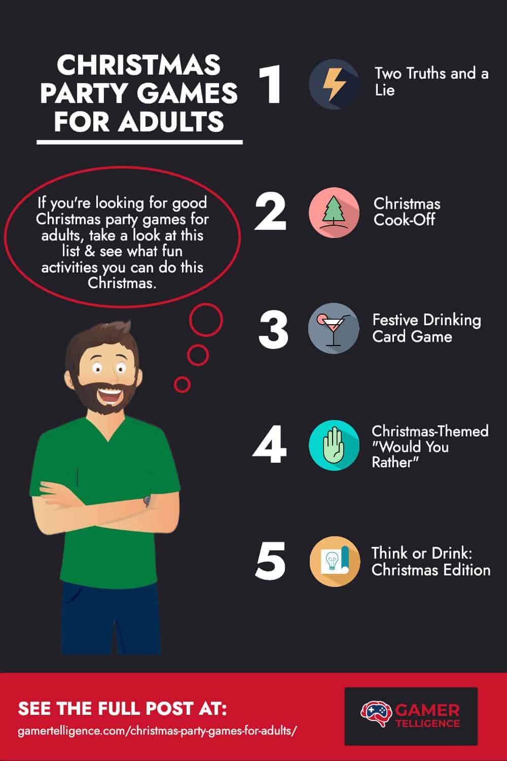 Christmas Party Games For Adults - Infographic