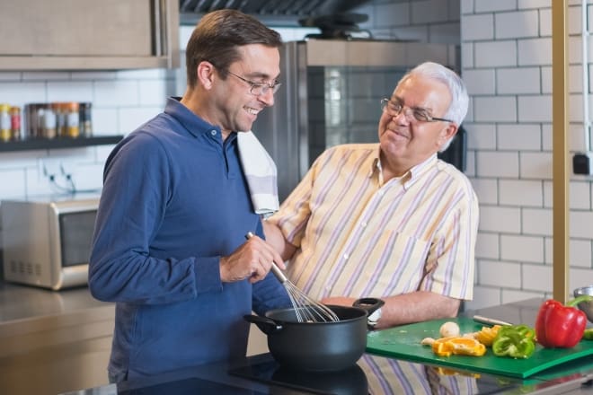 Men Cooking in a Kitchen - worst dad jokes