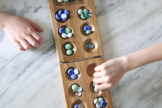 Marble games - kids playing marbles