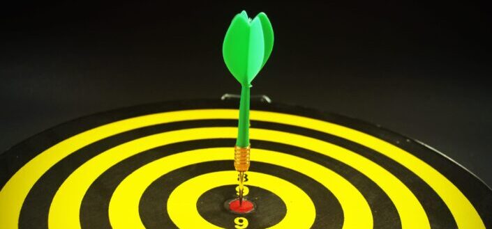 Green Pin Pointed at The Target