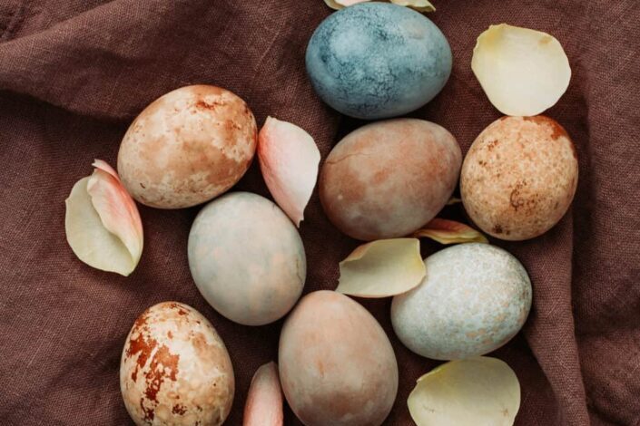 Different colored eggs
